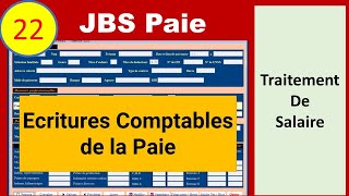 22  Traitement de Salaire  La Comptabilisation de La Paie  Ecritures Comptables de la Paie [upl. by Mozes]