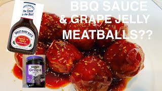 SWEET BABY RAYS BBQ SAUCE amp GRAPE JELLY MEATBALLS IN A CROCKPOT EASY HOW TO RECIPE [upl. by Kate]