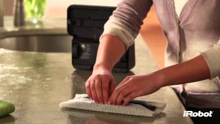 How to Attach Cloths to Multipurpose Pad  Braava® 300 series  iRobot® [upl. by Enal361]