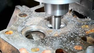 Valve seat being machined for larger valve [upl. by Neelahs]