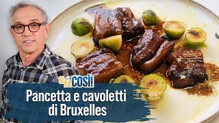 Pancetta all’aceto balsamico e cavoletti di Bruxelles  Si fa così  Chef BRUNO BARBIERI [upl. by Niliram218]