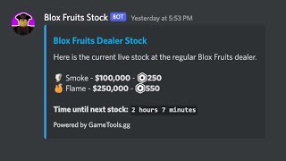 Blox Fruits Stock Discord Bot amp Live Website Stock [upl. by Bahr]