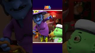 🧟Five Funny Zombies Cook Yummy Food…But Can’t Stop Eating 🍕🌭🤭shorts spooky halloweensongs [upl. by Ddahc]