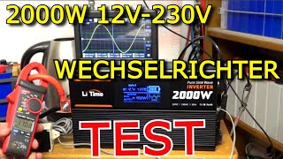 ⚡2000W 12V230V Wechselrichter Test f Insel Solaranlage Wohnmobil Stromspeicher Balkonkraftwerk [upl. by Jolee]