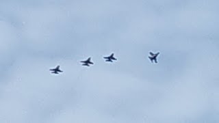 4x US Air Force General Dynamics F16C Overhead Break and Arrival in Minneapolis Shaw AFB [upl. by Brackely]