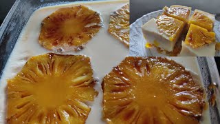 Easy Pineapple Pudding  Pineapple Pudding Recipe  Caremalized Pineapple Toppings [upl. by Tally191]