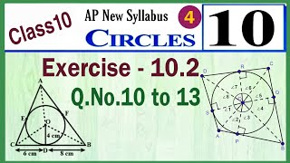 AP Class10 Circles Exercise 102QNo10 to 13‎mathsworldmakessmartintelugu [upl. by Nnadroj]