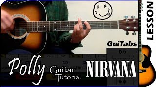 How to play POLLY  Nirvana 😝  GUITAR Lesson 🎸  GuiTabs 004 A [upl. by Junieta447]