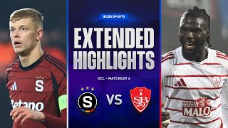 Sparta Praha vs Brest Extended Highlights  UCL League Phase MD 4  CBS Sports Golazo [upl. by Ralyt]