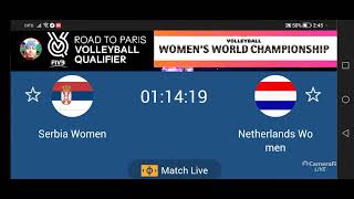 SERBIA VS NETHERLANDS  FIVB ROAD TO PARIS VOLLEYBALL QUALIFIER 2023 WOMEN LIVE SCORE [upl. by Shelden54]