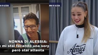 Amici 24 la ballerina Alessia riceve una sorpresa dalla nonna allingresso nella scuola le tenere [upl. by Tade]