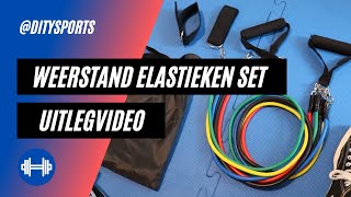 Uitlegvideo weerstand elastieken set met voorbeeld oefeningen [upl. by Toth704]