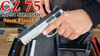 CZ 75 SP01 SHADOW 9mm Pistol Review and Unboxing [upl. by Ykceb392]