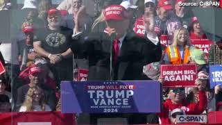 Donald Trump Points Out Missing Protective Glass at Pennsylvania Rally [upl. by Birk644]