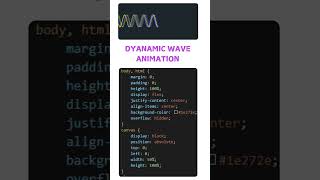 Dynamic Wave Animation  Html Css Javascript cssanimation python coding javascript [upl. by Ark]