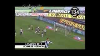 Di Natale All 150 Gol with Udinese [upl. by Ezitram737]