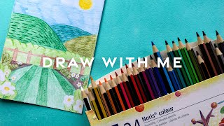 Testing Staedtler Coloured Pencils  Relaxing Time Lapse [upl. by Ozkum]