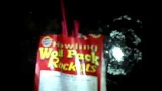 Phantom Fireworks Howling Wolf Pack Bottle Rockets Firework [upl. by Atikim819]