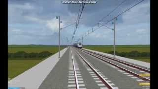 OpenBVE HD TGV V150 Record Train Trail Run on French LGV Route 520 kmh or 325 mph [upl. by Rosalie]