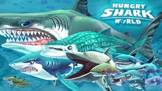 ALL SHARKS  TIPS amp STRATEGIES  Hungry Shark World  GamePlay  HD [upl. by Anirok500]