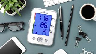 How To Use Blood Pressure Monitor  easyHome EBP095 With 3 Color Hypertension Alert [upl. by Retnuh871]