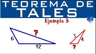 Teorema de Tales  Ejercicio de aplicación 3 [upl. by Itsrejk]