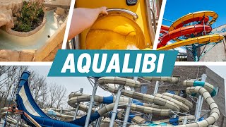 Belgiums LARGEST Water Park Aqualibi  All Water Slides 2024 [upl. by Kimura945]