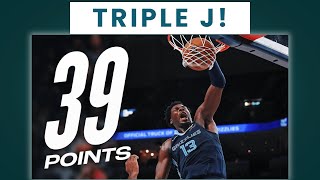 NBA Jackson’s 39 Points Propel Grizzlies Past Wizards [upl. by Marih]