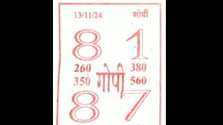 GOPI CHART I 13112024 KALYAN RAJDHANI NIGHT ASTROLOGY CHART [upl. by Gredel536]