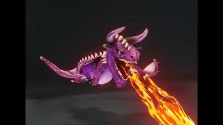 Cartoon Amethyst Dragon Animated Lowpoly 3D Model [upl. by Nibram]