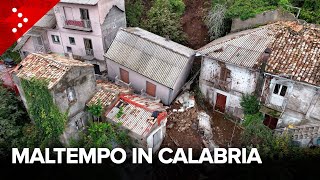 Maltempo Calabria a San Pietro a Maida una frana trascina via una casa Torrente distrugge un ponte [upl. by Ohce978]