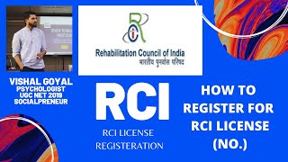 HOW TO REGISTER FOR RCI LICENSE  REHABILITATION PROFESSIONALS MPhil BEd Psy D PGDRP PD [upl. by Medeah]