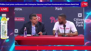 Phillies host press conference with Cristopher Sánchez and Dave Dombrowski at Citizens Bank Park [upl. by Farhi8]