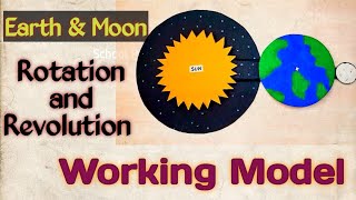 Earth amp Moon Rotation and RevolutionWorking modelScience project for exhibitionKansal Creation [upl. by Melmon]