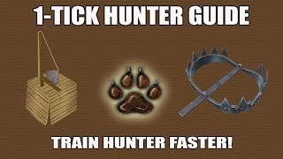 Runescape 3 How to 1Tick a Trap for Hunter Training OUTDATED [upl. by Adelaida]