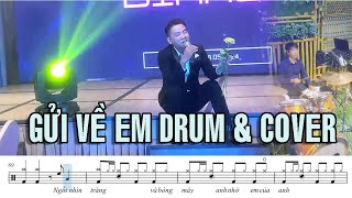 Gửi về em  Thanh Tùng  Drum TAB Music Notes 81 [upl. by Acirederf245]