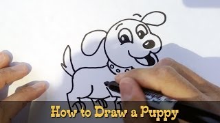 HOW TO DRAW A PUPPY DOG KAWAII EASY 🐶 [upl. by Nikola]