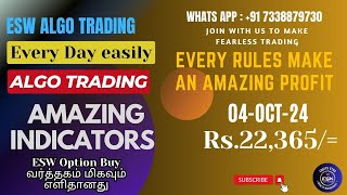 ESW Robo trading LIVE Market Analysis in BankNifty Algo Option Buying on 04OCT2024 [upl. by Cutcliffe313]