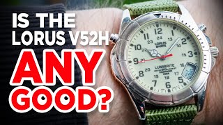 Lorus Lumibrite V52H Analogue Digital Watch Hands on Review  A field watch with a difference [upl. by Parsaye432]