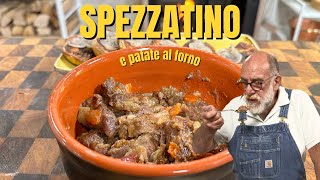 Spezzatino di manzo con patate al burro lardellate  La ricetta di Giorgione [upl. by Isbella]