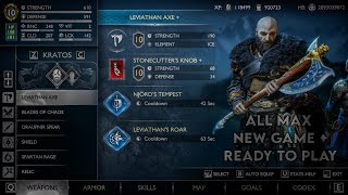 God of War Ragnarok PC NG Ready to Play 100 Save File All Max After Surviving Fimbulwinter [upl. by Enaht981]