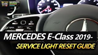 Mercedes EClass 2019 2020 2021  Service Light Reset [upl. by Bluefield]