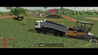 FS19  Live Mining Construction Economy  Lets Asphalt the road [upl. by Edmon602]