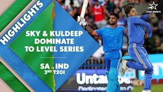 Suryakumars 100 amp Kuldeeps 5fer Mark Team Indias Massive Win  SA vs IND 3rd T20I Highlights [upl. by Esened]