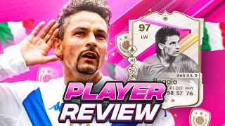 5⭐5⭐ 97 FUTTIES ICON BAGGIO SBC PLAYER REVIEW  FC 24 Ultimate Team [upl. by Aimej]