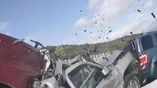 Dramatic car crash caught on camera [upl. by Jahncke]