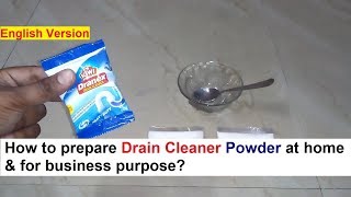 Drain Cleaner Powder Making amp How to use  नाली क्लीनर पाउडर बनाने का फार्मूला [upl. by Netsirhk]