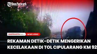 REKAMAN Dashcam Ambulance DetikDetik Kecelakaan Beruntun di Tol Cipularang KM 92 [upl. by Ttoile]