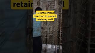 Retaining wall reinforcement insertion  Fact  Fact in hindi  Fact shorts shorts [upl. by Tiersten]