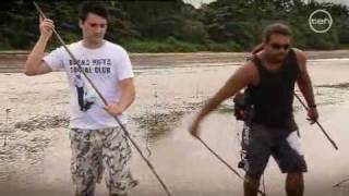 Aboriginal Crab Hunting  Cooya Beach in Far North Queensland [upl. by Annaeerb885]